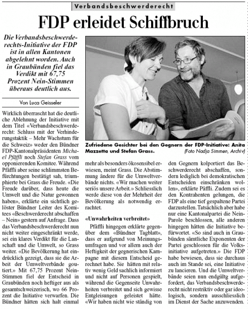 Bündner Tagblatt 01.12.2008