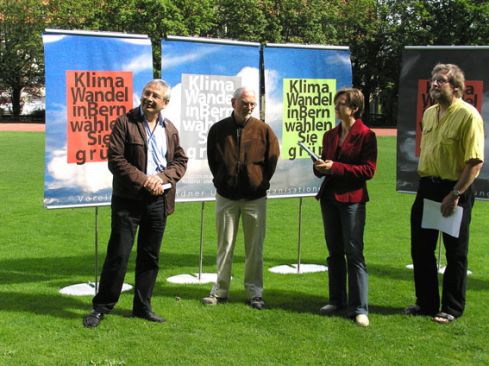 v.l.n.r. Hansjörg Bhend, Christan Geiger, Anita Mazzetta und Stefan Grass