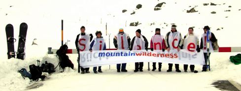 Aktion von mountain wilderess auf dem Flüela